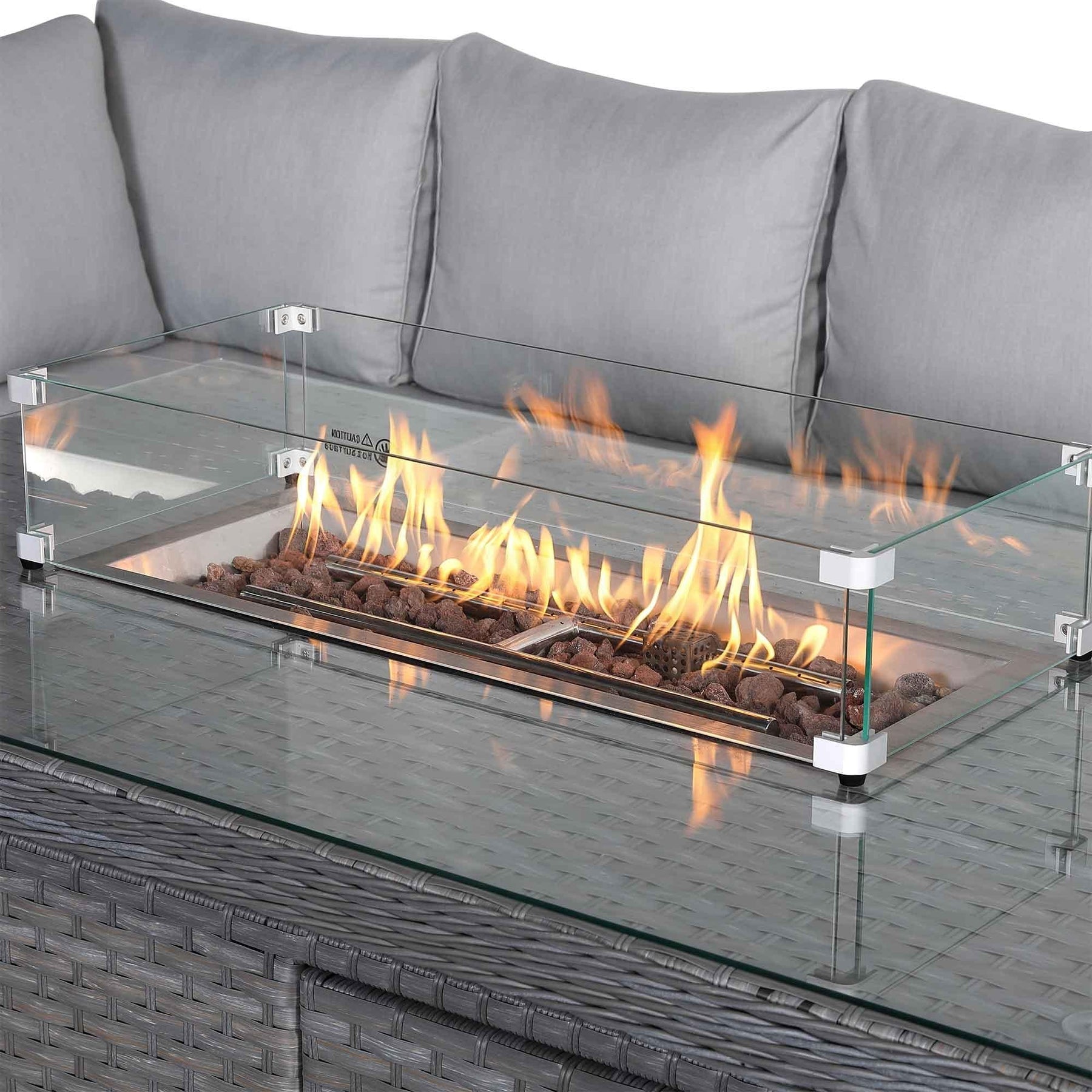 Havana Square Corner Sofa Set with Fire Pit – Turn Your Garden into an All-Evening Lounge