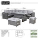 Catalina Range Modular Rattan Corner Sofa Set with Adjustable Rising Table or Gas Fire Pit Table - Abode Avenue