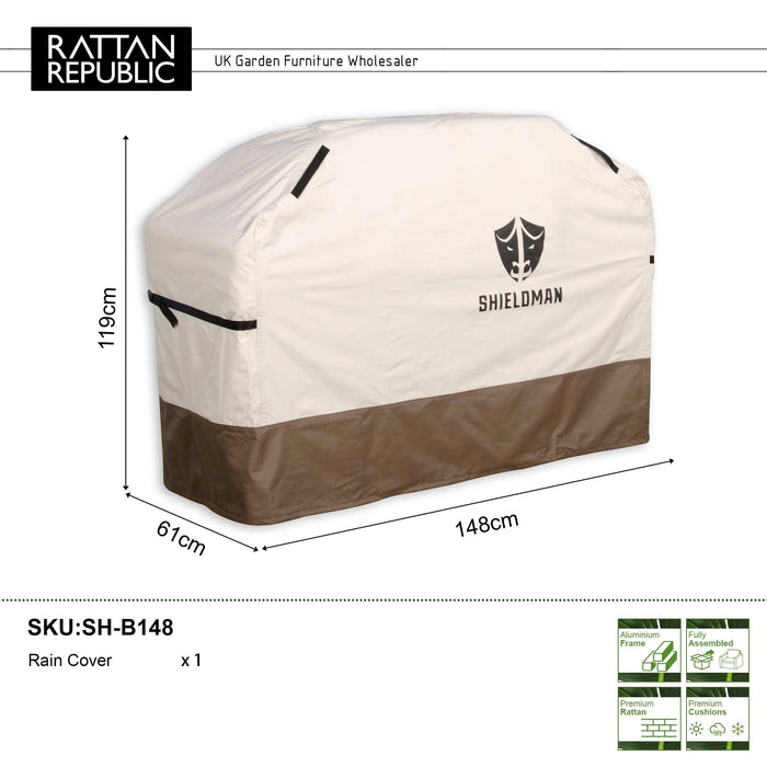 Heavy Duty BBQ Waterproof Covers – Universal Grill Cover with Drawstring Hem & Storage Bag - Abode Avenue