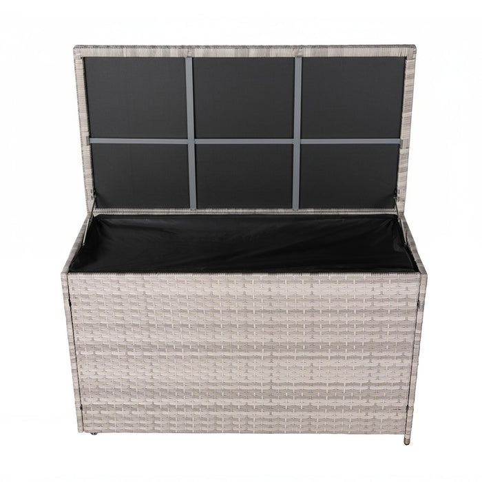 Havana Aluminium Large Outdoor Storage Box – Weather-Resistant Rattan Garden Cabinet