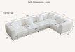 Aluxo Lottie 5pc Modular Corner Group in Polar Boucle - Abode Avenue