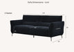 Aluxo Albany Sofa Range in Black Lux Boucle Fabric - Abode Avenue