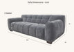 Aluxo Harlem Sofa Range in Steel Velvet OR Chocolate Velvet - Abode Avenue