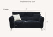 Aluxo Albany Sofa Range in Black Lux Boucle Fabric - Abode Avenue