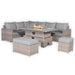 Aurora Range High Back Left Hand Corner Sofa Set with Fire Pit Adjustable Table - Abode Avenue