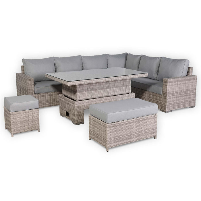 Aurora Range High Back Right Hand Corner Sofa Set with Rising Table - Abode Avenue