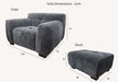 Aluxo Harlem Sofa Range in Steel Velvet OR Chocolate Velvet - Abode Avenue