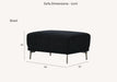 Aluxo Albany Sofa Range in Black Lux Boucle Fabric - Abode Avenue