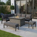 Titan Range High Back Left Hand Corner Sofa Set with Fire Pit Table - Abode Avenue