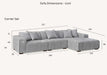 Aluxo Leonard Corner Group in Cloudy Grey Boucle - Abode Avenue