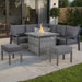 Titan Range Square Corner Sofa Set with Fire Pit Table - Abode Avenue