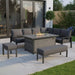 Titan Range High Back Right Hand Corner Sofa Set with Fire Pit Table - Abode Avenue