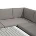 Roma Right Hand Corner Sofa Set – White Powder-Coated Aluminium Frame with Grey Cushions - Abode Avenue