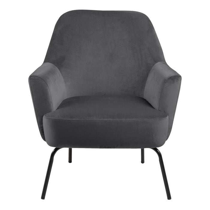 Melissa Lounge Chair in Dark Grey - Abode Avenue