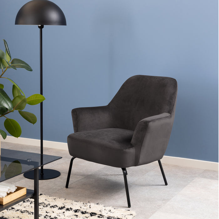 Melissa Lounge Chair in Dark Grey - Abode Avenue