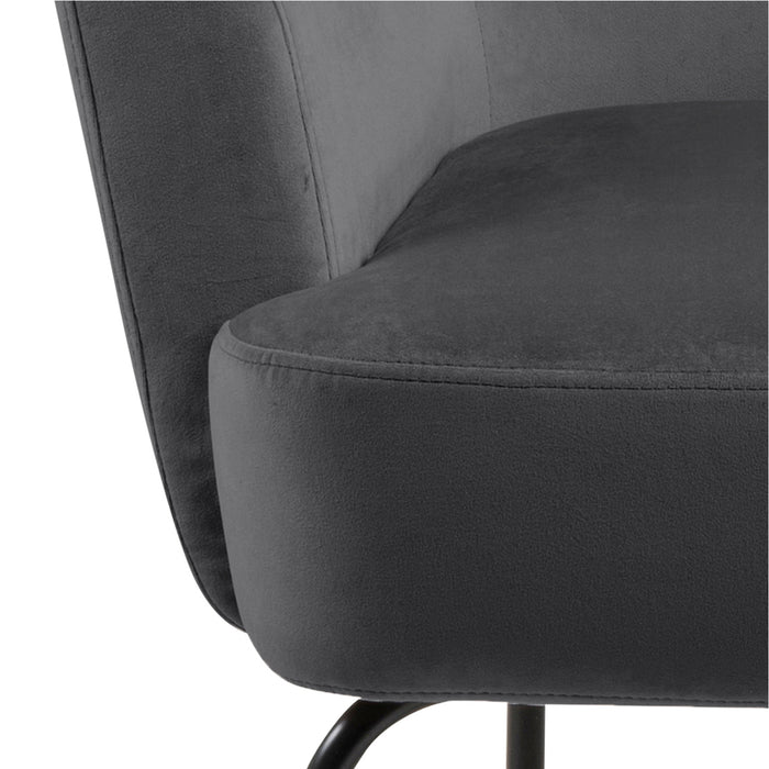 Melissa Lounge Chair in Dark Grey - Abode Avenue