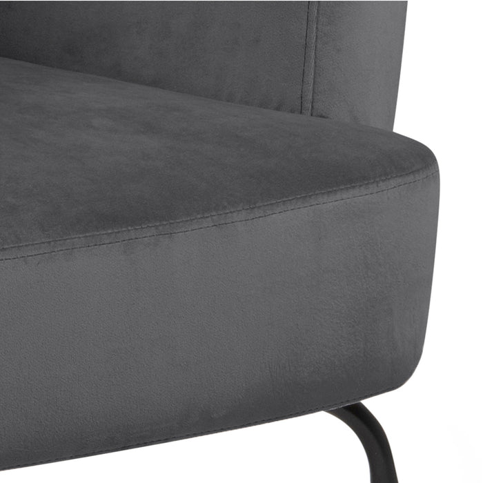 Melissa Lounge Chair in Dark Grey - Abode Avenue