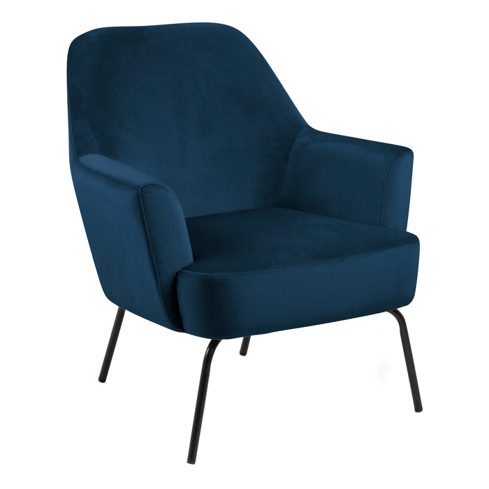 Melissa Lounge Chair in Navy Blue - Abode Avenue