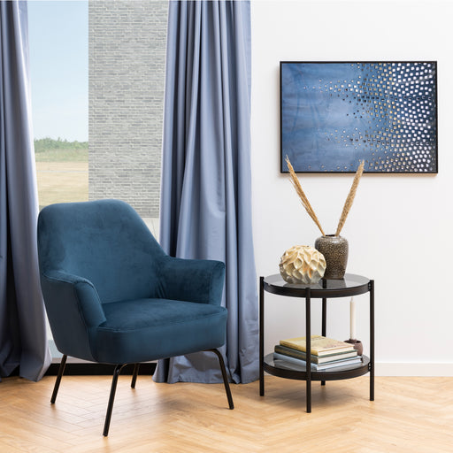 Melissa Lounge Chair in Navy Blue - Abode Avenue