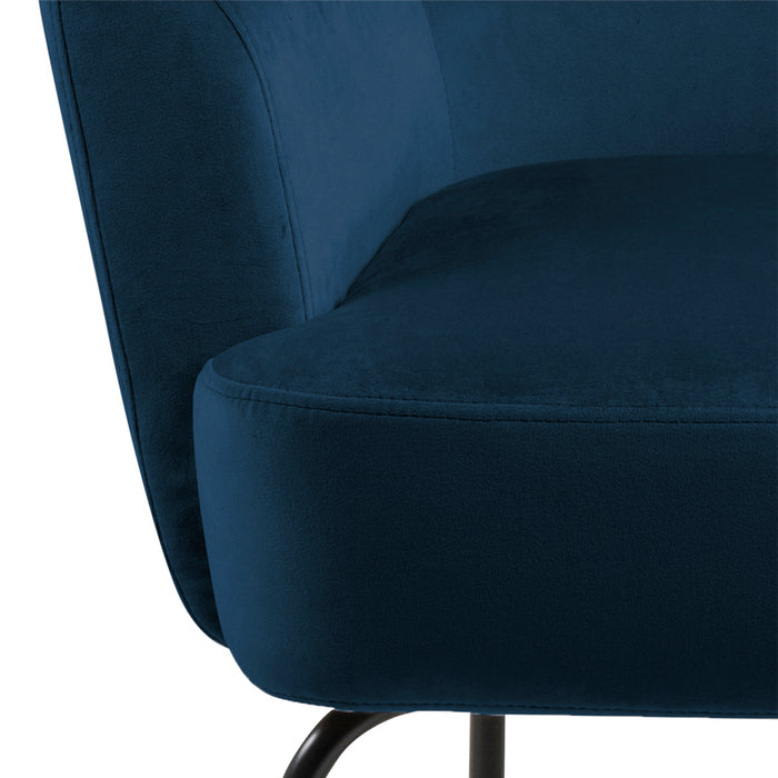 Melissa Lounge Chair in Navy Blue - Abode Avenue