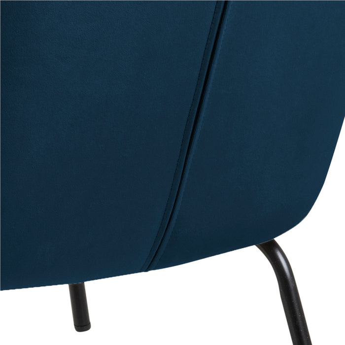 Melissa Lounge Chair in Navy Blue - Abode Avenue