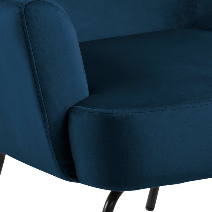 Melissa Lounge Chair in Navy Blue - Abode Avenue