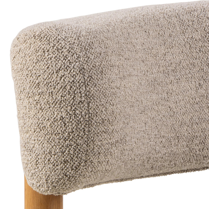 Burley Lounge Chair in Beige Fabric and Oak - Abode Avenue