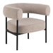 Oakfield Lounge Chair in Beige with Black Legs - Abode Avenue