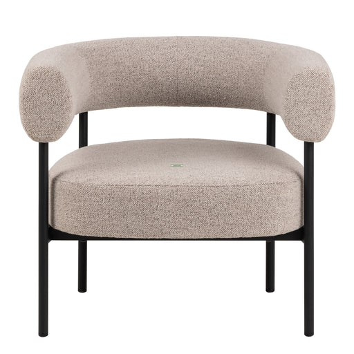 Oakfield Lounge Chair in Beige with Black Legs - Abode Avenue