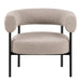 Oakfield Lounge Chair in Beige with Black Legs - Abode Avenue