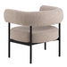 Oakfield Lounge Chair in Beige with Black Legs - Abode Avenue