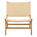 Carson Lounge Chair in Off White and Oak - Abode Avenue
