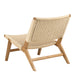 Carson Lounge Chair in Off White and Oak - Abode Avenue