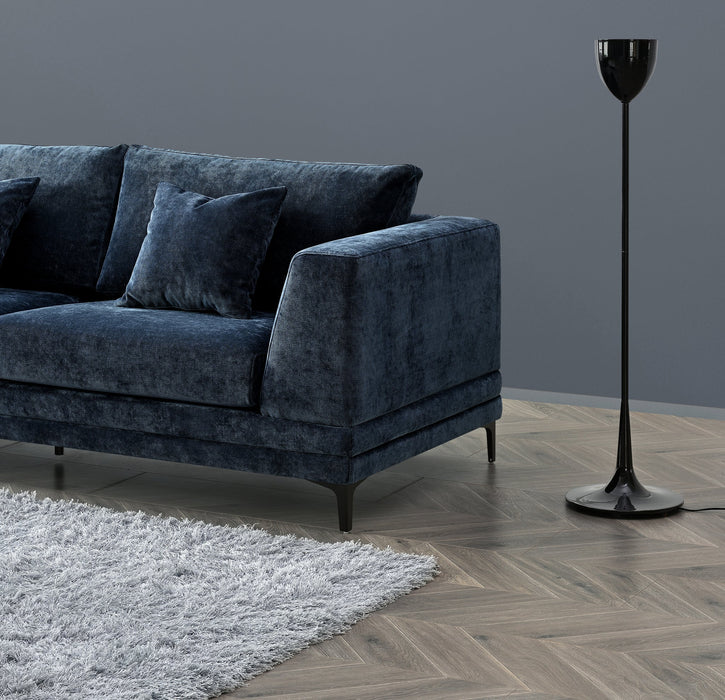 Aluxo Lenox Sofa Range in Steel OR Rust OR Aegean Blue Velvet - Abode Avenue