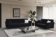 Aluxo Albany Sofa Range in Black Lux Boucle Fabric - Abode Avenue