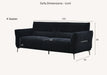 Aluxo Albany Sofa Range in Black Lux Boucle Fabric - Abode Avenue