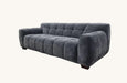 Aluxo Harlem Sofa Range in Steel Velvet OR Chocolate Velvet - Abode Avenue