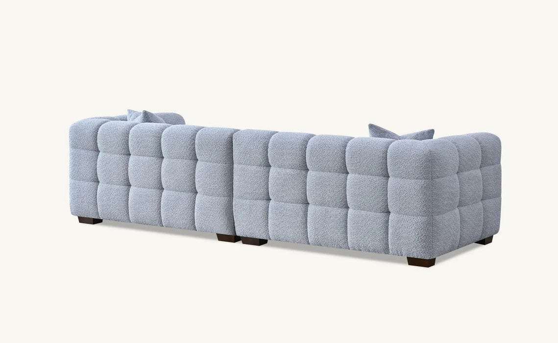 Aluxo Astoria 3 Seater Sofa in Oatmeal OR Pearl Boucle Fabric - Abode Avenue
