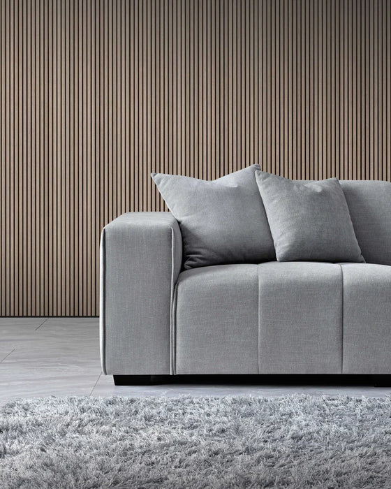 Aluxo Leonard Corner Group in Cloudy Grey Boucle - Abode Avenue