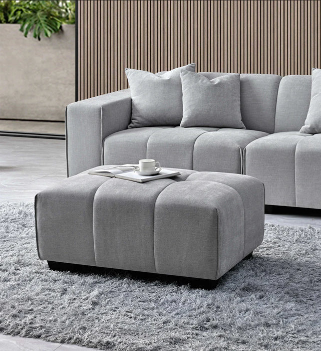 Aluxo Leonard Corner Group in Cloudy Grey Boucle - Abode Avenue