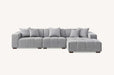 Aluxo Leonard Corner Group in Cloudy Grey Boucle - Abode Avenue