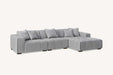 Aluxo Leonard Corner Group in Cloudy Grey Boucle - Abode Avenue