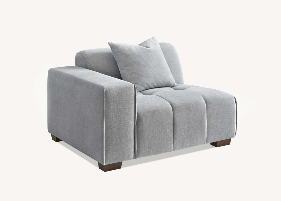 Aluxo Leonard Corner Group in Cloudy Grey Boucle - Abode Avenue