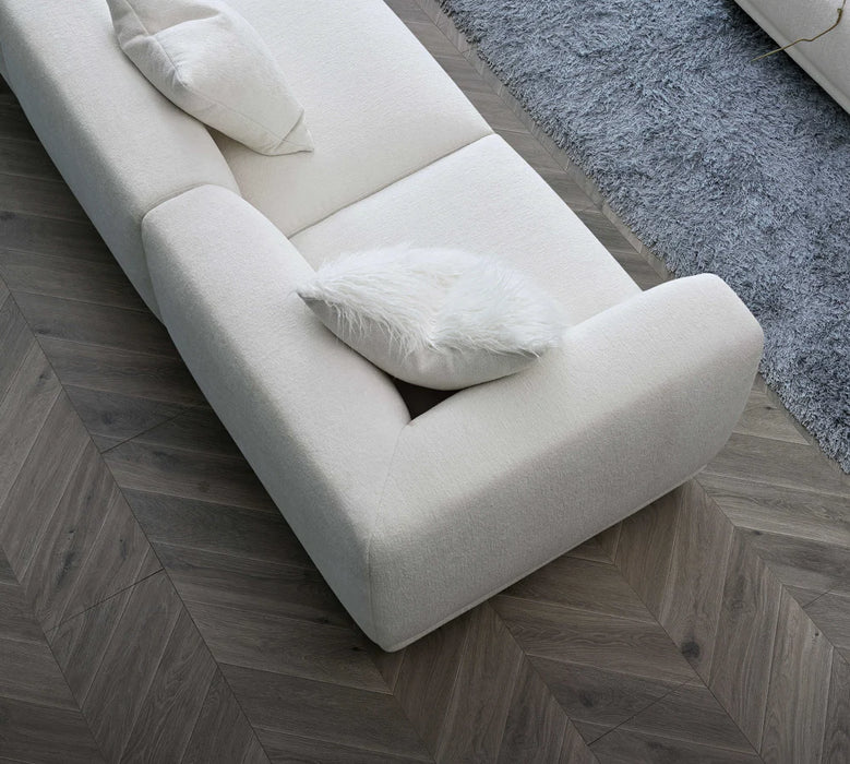 Aluxo Lottie 5pc Modular Corner Group in Polar Boucle - Abode Avenue