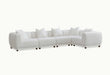 Aluxo Lottie 5pc Modular Corner Group in Polar Boucle - Abode Avenue