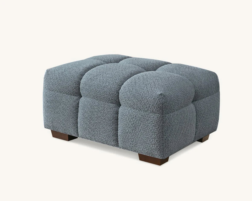 Aluxo Tribeca Corner Sofa in Oatmeal / Iron Boucle Fabric - Abode Avenue