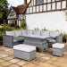 Catalina Range Modular Rattan Corner Sofa Set with Adjustable Rising Table or Gas Fire Pit Table - Abode Avenue