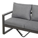 Dune Right-Hand Corner Sofa Set – Charcoal Powder-Coated Aluminium Frame with Grey Cushions | 6-Seater (Copy) - Abode Avenue