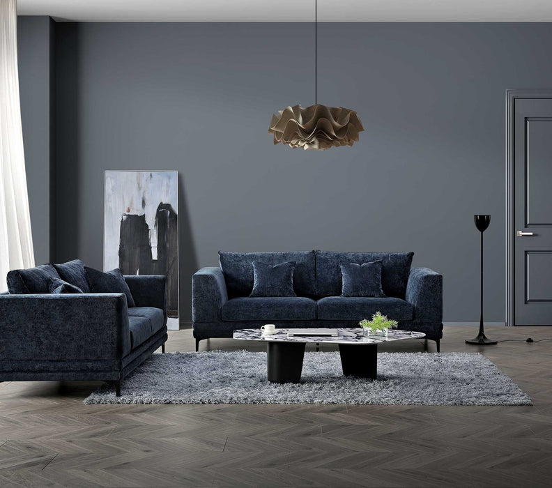 Aluxo Lenox Sofa Range in Steel OR Rust OR Aegean Blue Velvet - Abode Avenue