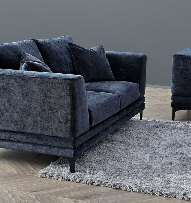 Aluxo Lenox Sofa Range in Steel OR Rust OR Aegean Blue Velvet - Abode Avenue